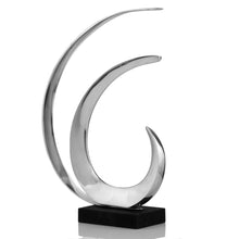 Load image into Gallery viewer, Buffed Tabletop Sculpture - Black / Silver
