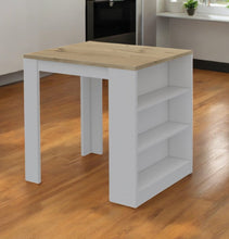 Load image into Gallery viewer, 36" Kitchen Island With Storage - White / Natural
