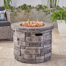 Load image into Gallery viewer, Contemporary Circular Fire Pit With 40, 000 Btu - Gray
