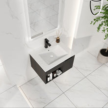 Load image into Gallery viewer, Wall Mounted Floating Bathroom Vanity With Open Shelf &amp; Soft Close Door
