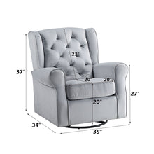Load image into Gallery viewer, Glider Chair With Swivel - Gray
