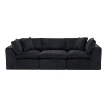 Load image into Gallery viewer, Chenille Modular Sofa Chaise With Toss Pillows (725202) - Black
