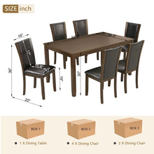 Load image into Gallery viewer, Dining Table Set With Upholstered Chairs, Rectangular Dining Table Set
