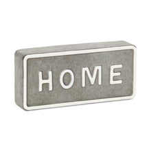 Load image into Gallery viewer, Home Hand Painted Tabletop Sign - Gray / White
