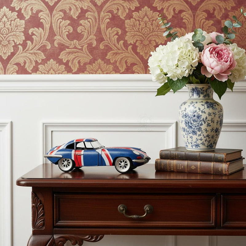 c1961 Jaguar E-Type Sculpture - Red / Blue / White