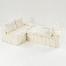 Load image into Gallery viewer, Modular Sofa, Convertible Twin Seat With Chaise Lounge

