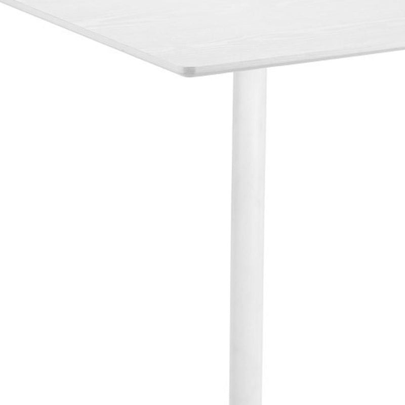24" Wood Square Bar Table - White