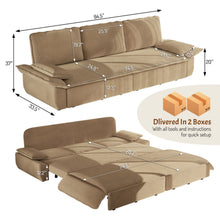 Load image into Gallery viewer, King Size Pull Out Sofa Bed, 3 In 1 Convertible Multifunctional
