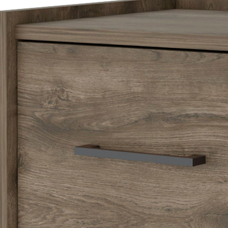 10" One Drawer Faux Wood Floating Nightstand - Brown