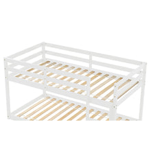 Load image into Gallery viewer, Twin over Twin Floor Bunk Bed, White(New SKU:W504P148538)
