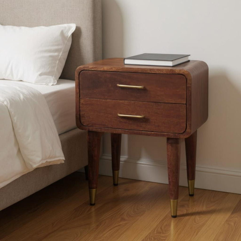 22" 2 Drawer Nightstand - Brown