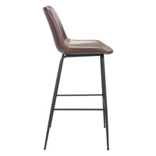 Load image into Gallery viewer, Steel Low Back Bar Height Bar Chair - Brown And Black
