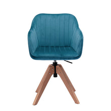 Load image into Gallery viewer, Tufted And Upholstered Velvet Dining Arm Chair - Teal Blue
