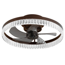 Load image into Gallery viewer, Metal Smart Enabled Semi-Flush Chandelier With Shades - Brown
