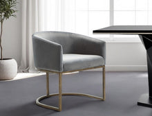 Load image into Gallery viewer, Modern Upholstered Velvet Dining Arm Chair - Gray
