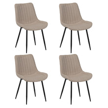 Load image into Gallery viewer, Dining Chair Set With Padded Backrests (Set of 4) - Beige
