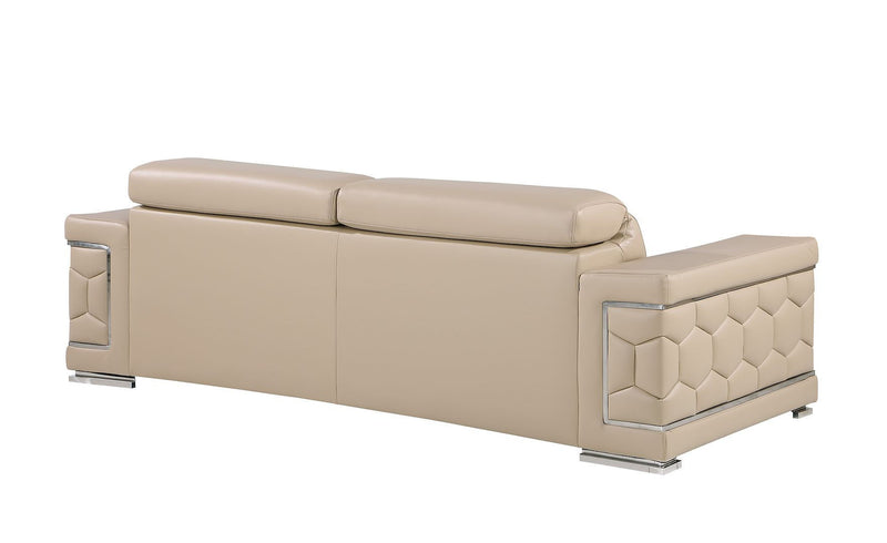 Top Grain Leather Sofa - Beige