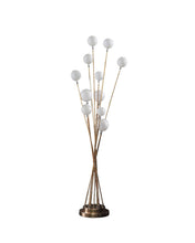 Load image into Gallery viewer, Eleven Light LED Metal Floor Lamp - Antiqued Gold

