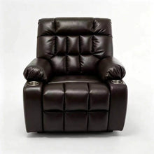 Load image into Gallery viewer, Lift Chair With Heat &amp; Massage, 2 Pockets, 2 Cup Holders, Dual Remote - Wine Red
