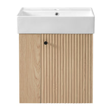 Load image into Gallery viewer, Modern Floating Bathroom Vanity With Ceramic Basin Perfect For Small Bathrooms
