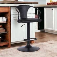 Load image into Gallery viewer, Swivel Low Back Adjustable Height Bar Chair - Black
