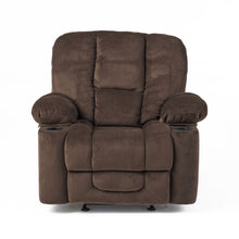 Load image into Gallery viewer, Luxurious Manual Recliner Chair With Skin-Friendly Fabric And Dual Cup Holders
