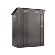 Load image into Gallery viewer, 5 X 3 Ft Durable Metal Shed Outdoor Storage Shed With Pitched Roof And Lockable Door - Gray
