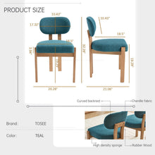 Load image into Gallery viewer, Dining Chairs With Ergonomic Backrest And Adjustable Feet (Set of 2)
