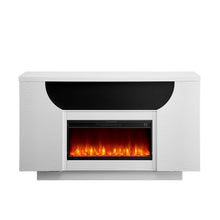 Load image into Gallery viewer, Aurora - Fireplace TV Lift With Adjustable Temperature And LED Colors - White
