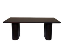 Load image into Gallery viewer, 82" Wood Double Pedestal Base Dining Table - Dark Brown
