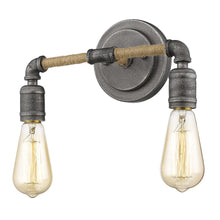 Load image into Gallery viewer, Two Light Industrial Textured Wall Light - Gray
