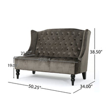 Load image into Gallery viewer, Nurturing - Upholstered Loveseat With Wing Back And Diamond Tufting
