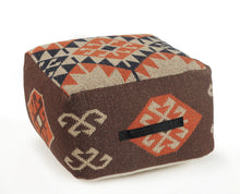 Load image into Gallery viewer, Cotton Blend Ottoman - Brown
