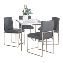 Load image into Gallery viewer, Fuji - High Back Contemporary Dining Set, Glass 5 Piece
