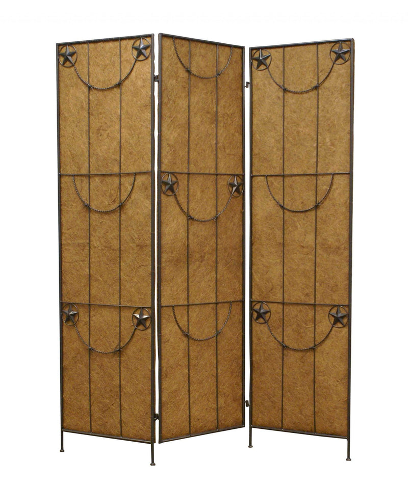Metal Lone Star Screen - Brown