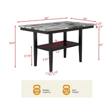 Load image into Gallery viewer, 5 Piece Counter Dining Set With Table, Chairs - Black / Brown

