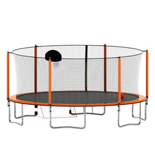 Load image into Gallery viewer, 16Ft Trampoline With Basketball Hoop Pump And Ladder (Inner Safety Enclosure) With Soccer Goal
