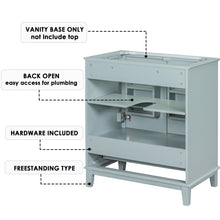 Load image into Gallery viewer, Modern Bathroom Vanity Base Only With Doors And Drawer
