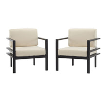 Load image into Gallery viewer, Modern Outdoor Lounge Chair With Aluminum Frame And Weather Resistant Cushions

