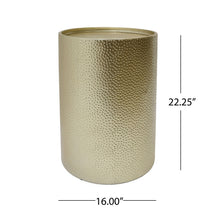 Load image into Gallery viewer, Modern Round Accent Table With Hammered Surface

