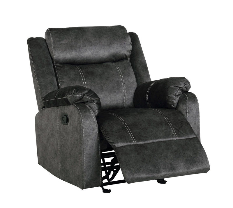 Granite Fabric Manual Recliner - Gray