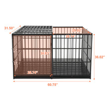 Load image into Gallery viewer, Extra Large Heavy Duty Dog Crate With Removable Pans For Dogs - Black
