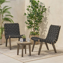 Load image into Gallery viewer, Outdoor 3 Piece Rope Weave Patio Seating Set
