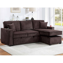 Load image into Gallery viewer, Convertible Sectional With USB / USB - C Port, Storage Chaise, Pull-Out Bed
