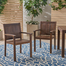 Load image into Gallery viewer, Wilson - Rustic Dining Chair Acacia Wood With Slat Panel Design (Set of 2) - Dark Brown
