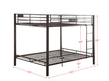 Load image into Gallery viewer, ACME Kaleb Bunk Bed (Queen/Queen) in Sandy Black 38015
