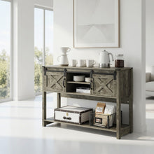 Load image into Gallery viewer, Farmhouse Entryway Table With Sliding Barn Door
