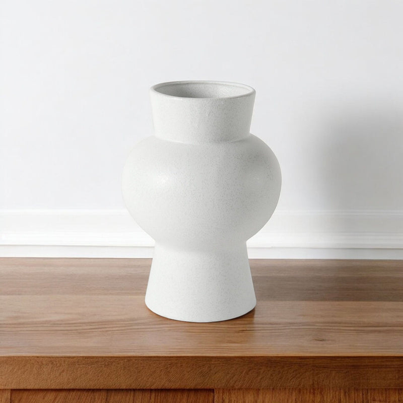 Abstract Cylinder Table Vase (397593) - White