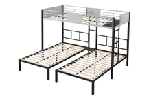 Load image into Gallery viewer, Triple Bunk Bed with Vent Board/ Sturdy Metal Frame/ Noise-Free Wood Slats/ Separatable into three beds/ No Box Spring Needed
