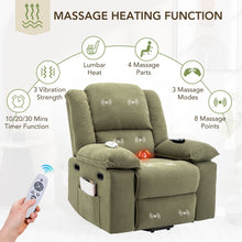 Load image into Gallery viewer, Massage Recliner Power Lift Chair With Adjustable Massage And Heating Function
